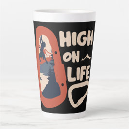 Taza De Café Latte Alpinismo Montañismo Alto en la vida
