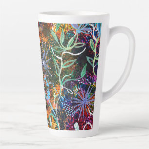 Taza De Café Latte ¡Alto, colorido trapo!