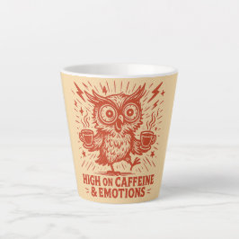 Taza De Café Latte Alto en cafeína y emociones