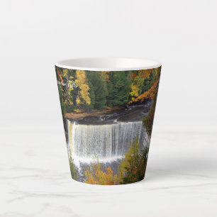 Taza De Café Latte Alto Tahquamenon Cae latte mug