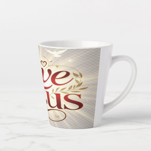 Taza De Café Latte Ama a Jesús (Derecha)