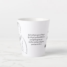Taza De Café Latte Ama de alma, carta de amor, personalizada