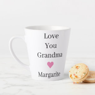 Taza De Café Latte Ama personalizado a tu abuela