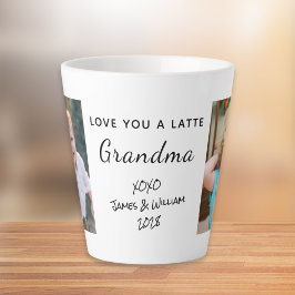 Taza De Café Latte Ama tu foto de abuela