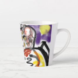 Taza De Café Latte Amante de los perros por la noche