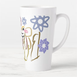 Taza De Café Latte Amante invernal del ciervo 