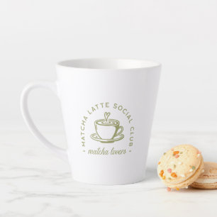 Taza De Café Latte Amantes de la latte Matcha club wellness chica sal