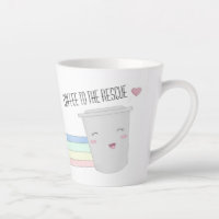 Amantes del café lindo superhéroe arcoiris