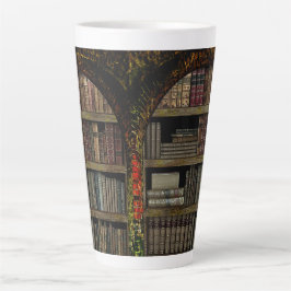 Taza De Café Latte Amantes del libro Old Book Library