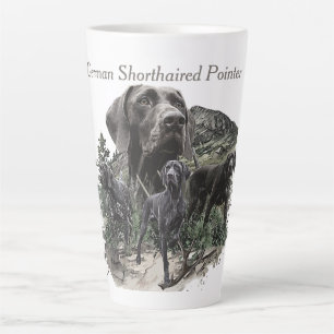 Taza De Café Latte Amantes del puntero alemán al descubierto