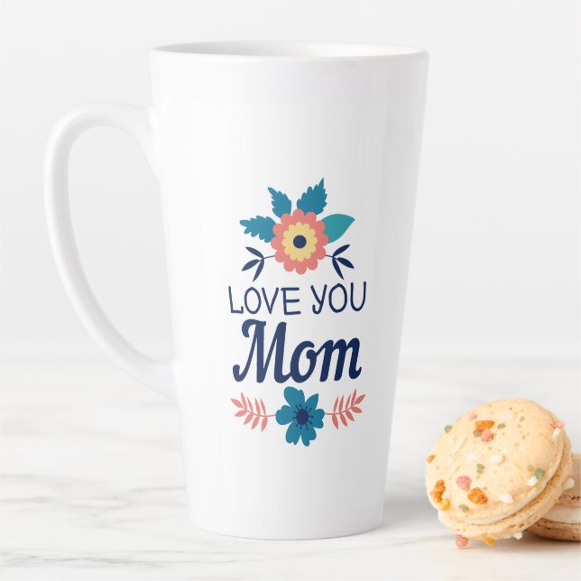 Taza De Café Latte Amar a mamá | Día de la Madre (In situ)