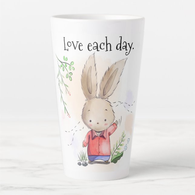 Taza De Café Latte Amar cada día latte mug (Anverso)