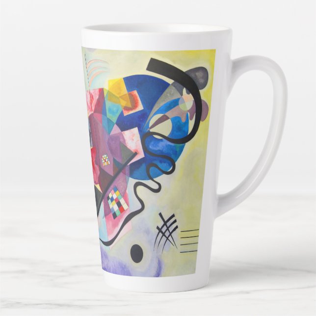 Taza De Café Latte Amarillo-Rojo-Azul de Kandinsky (Derecha)