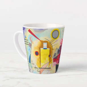 Taza De Café Latte Amarillo-Rojo-Azul de Kandinsky