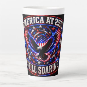 Taza De Café Latte América a los 250 años sigue volando alto Águila p