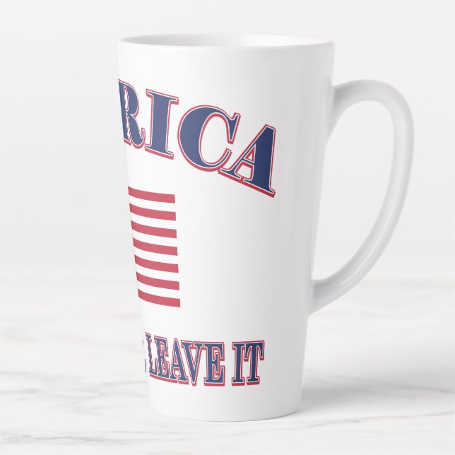 Taza De Café Latte América ámala o déjala (Derecha)