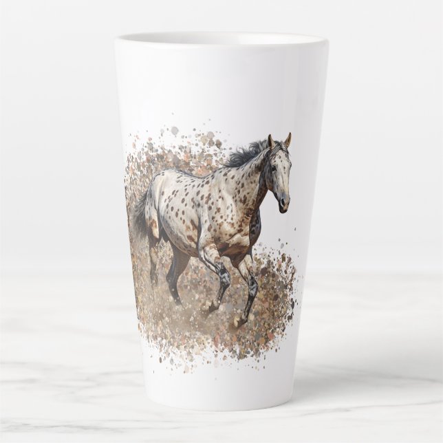 Taza De Café Latte American Appaloosa Horse Latte Mug (Anverso)