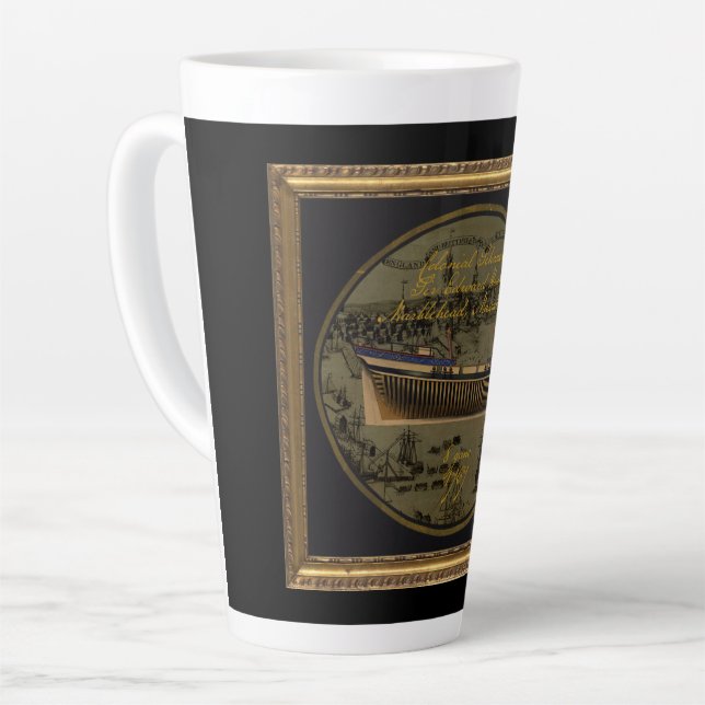Taza De Café Latte American Colonial Schooner Sir Edward Hawke (Ángulo izquierdo)