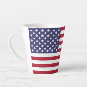 Taza De Café Latte American Flag Pride Design-76353