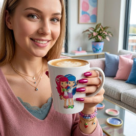 Taza De Café Latte Amigos