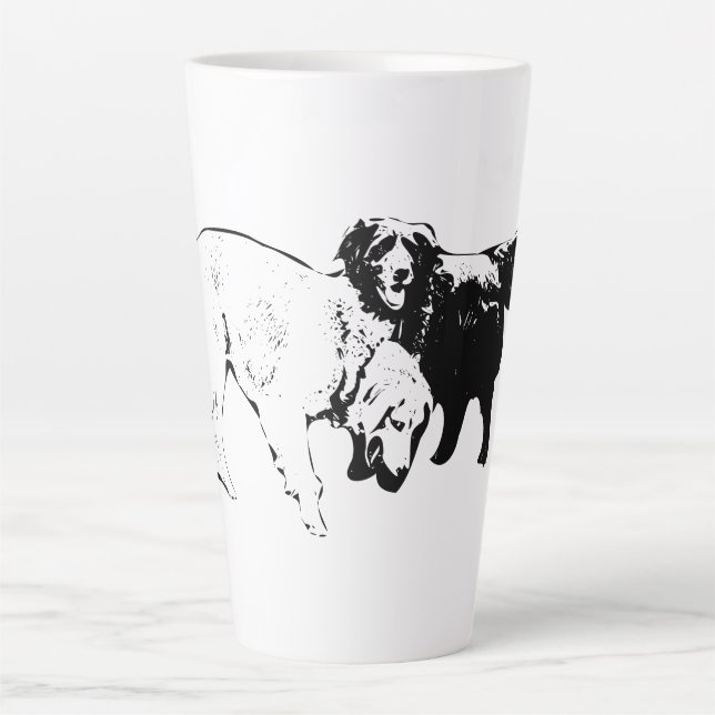 Taza De Café Latte Amigos en el camino de Leafy (Anverso)