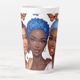 Taza De Café Latte Amistad y palabras
