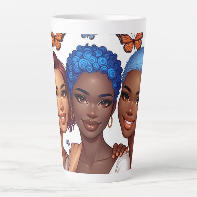 Taza De Café Latte Amistad y palabras (Anverso)