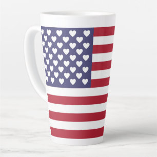 TAZA DE CAFÉ LATTE AMO A LOS ESTADOS UNIDOS DE AMÉRICA