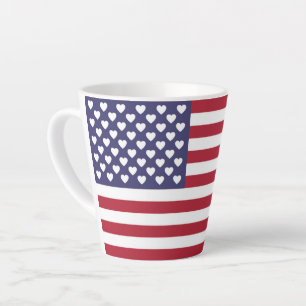 TAZA DE CAFÉ LATTE AMO A LOS ESTADOS UNIDOS DE AMÉRICA