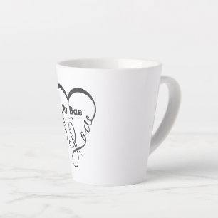 Taza De Café Latte Amo a mi Bae • Tú = ♥