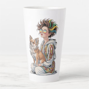 Taza De Café Latte  amo a mi chihuahua 