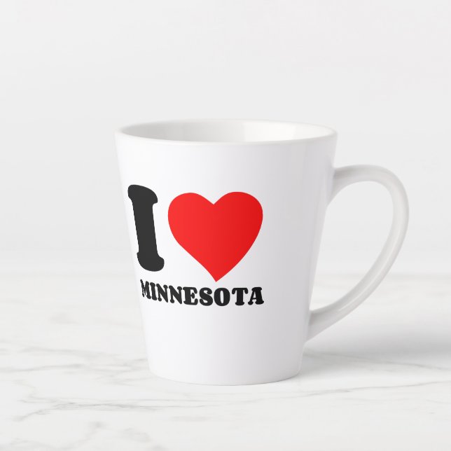 TAZA DE CAFÉ LATTE AMO A MINNESOTA (Derecha)