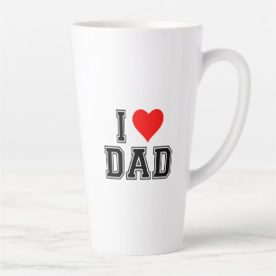 Taza De Café Latte Amo a papá café Mug - regalo Minimalista para padr