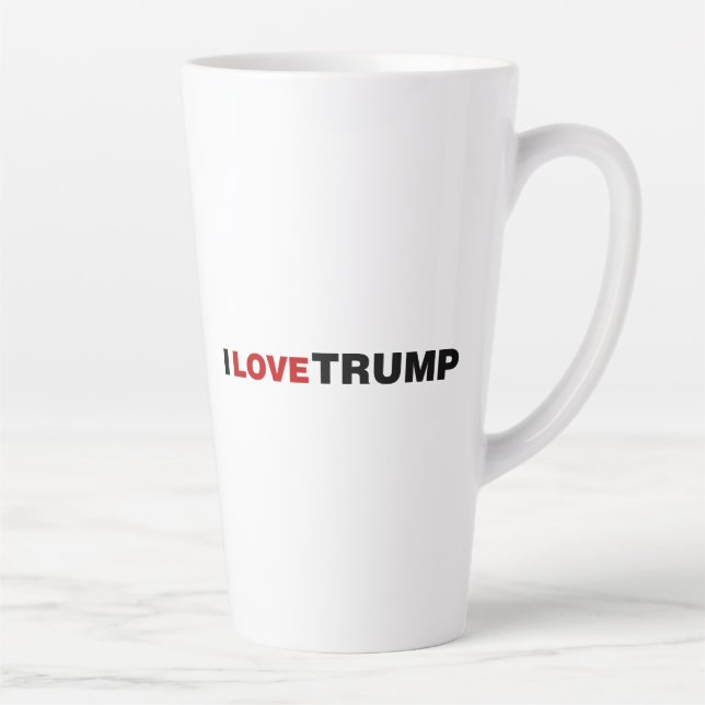 Taza De Café Latte Amo a Trump (Derecha)