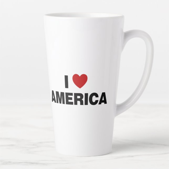 Taza De Café Latte Amo América (Derecha)