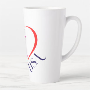 Taza De Café Latte Amo EE.UU.