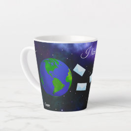 Taza De Café Latte Amo el Postal - Latte Mug
