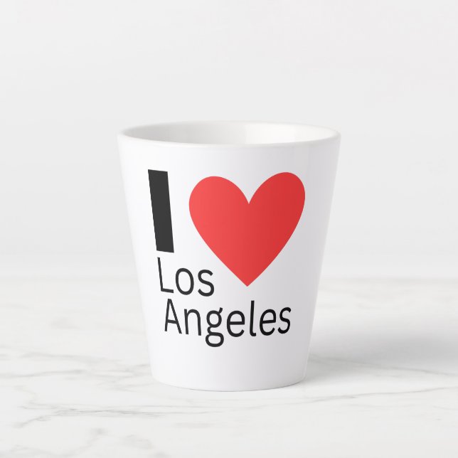 Taza De Café Latte Amo Los Ángeles (Anverso)