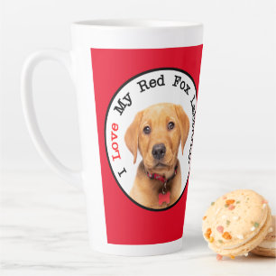 Taza De Café Latte Amo Mi Rojo Fox Labrador Latte Mug