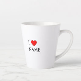 Taza De Café Latte Amo nombre (personalizable)