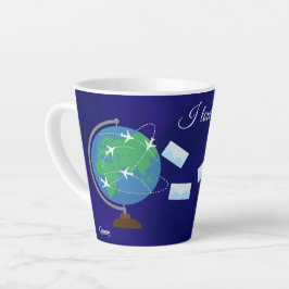 Taza De Café Latte Amo Postcrossing - Taza de Latte