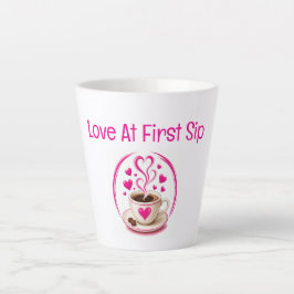 Taza De Café Latte Amor a Primera Bebida Amante del Café