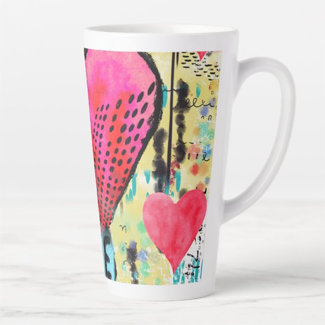 Taza De Café Latte Amor cardíaco (Derecha)