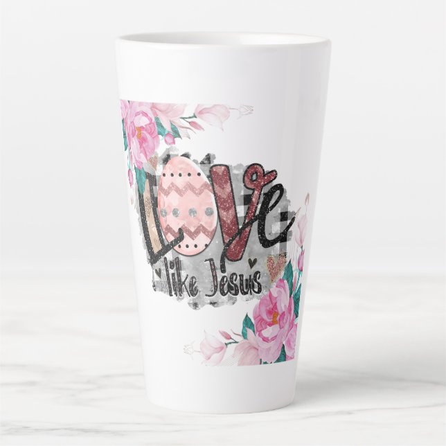 Taza De Café Latte amor como jesus (Anverso)