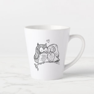 Taza De Café Latte Amor de búho
