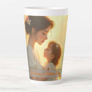 Taza De Café Latte Amor de madre soltera en flor de luz