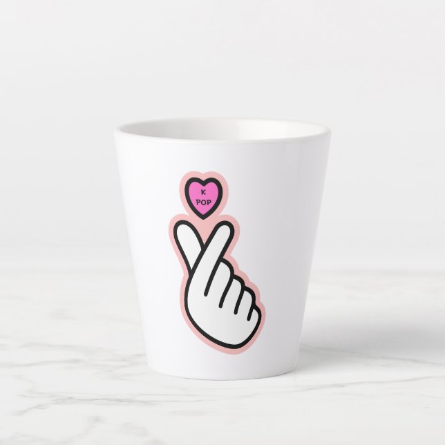 Taza De Café Latte Amor del k-pop (Anverso)