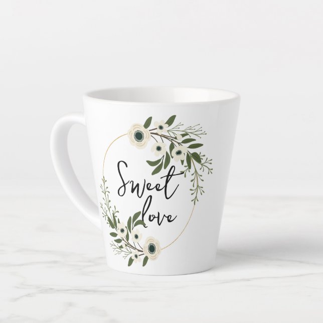 Taza De Café Latte Amor dulce (Ángulo izquierdo)