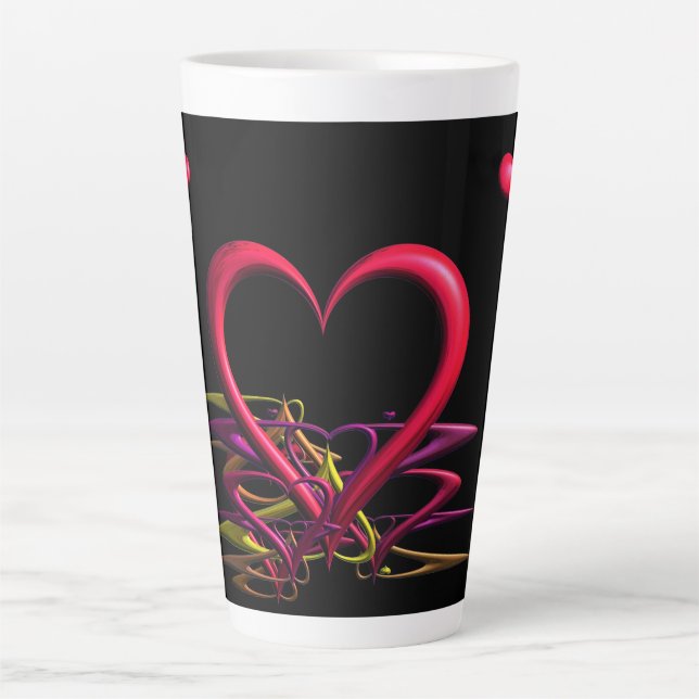 Taza De Café Latte Amor en la oscuridad Latte Mug (Anverso)