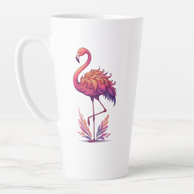Taza De Café Latte Amor flamenco grande (Izquierda)